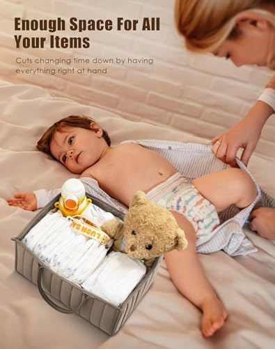 SWEET DOLPHIN 2-Pack Quilted Diaper Caddy Organizer – Premium Puffer Style - Image 6