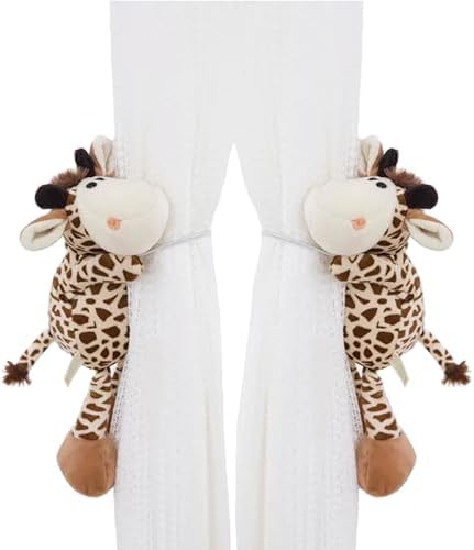 Curtain Tiebacks, 1 Pair Cute Animal Curtain Holdbacks by Vmogeicons
