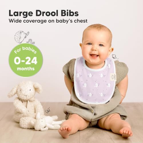 KeaBabies 8-Pack Organic Baby Bibs - Image 2