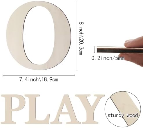 Wooden Letters 8 Inch Large Paintable Wood Letter O - Image 2