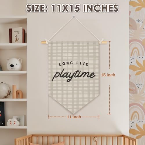 Playroom Decor, Boys Toddler Boy Room Decor, Long Live Playtime Wall Hanging - Image 7