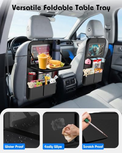 Car Backseat Organizer with Foldable Table Tray - Image 3