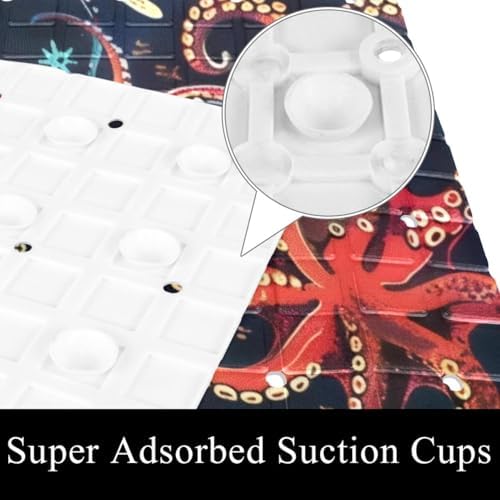 Bath Tub Shower Mat, Washable Bathtub Floor Mats, Suction Cups and Drain Holes - Image 3