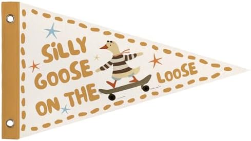 Goose Nursery Playroom Wall Decor Silly Gooses Pennant Banner Flags by Unknown