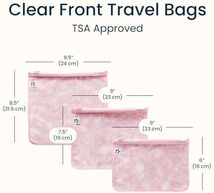 Tiny Twinkle Diaper Bag Organizing Pouches|3 Pack Mess-Proof Clear Front Travel - Image 5