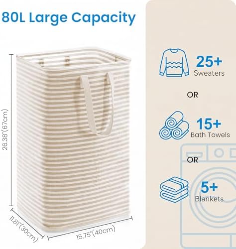 efluky Slim Laundry Basket, Narrow Laundry Hamper - Image 2