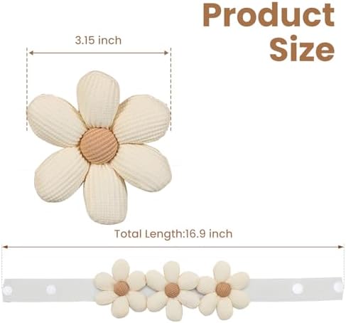 KLOGTSIND Flower Curtain Tiebacks, Decorative Curtain Holdbacks No Drill - Image 3