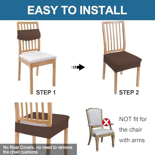 Smiry Waterproof Seat Covers for Dining Room Chairs - Image 5
