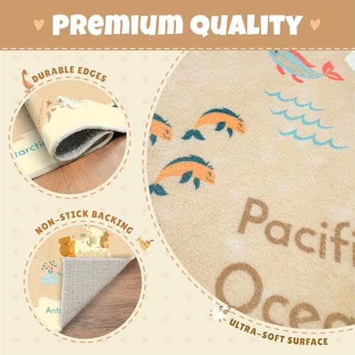 Hazo Haus Large Kids Rugs for Classroom - Image 5