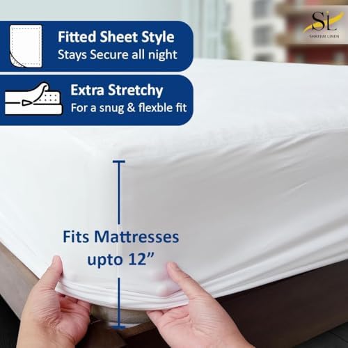 100% Waterproof Split Top King Mattress Protector, Premium Fitted Cotton Terry - Image 2