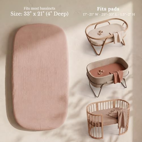 Niceye Muslin Bassinet Sheets 3-Pack - Image 3
