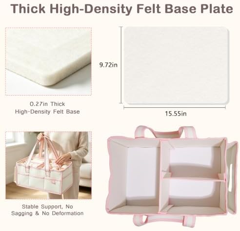 Felt Diaper Caddy Organizer - Image 4