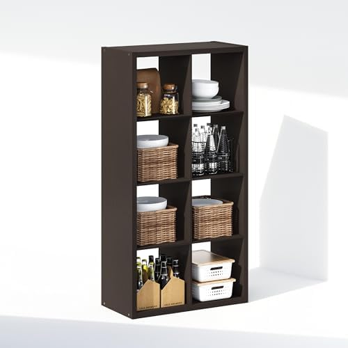 Furinno Cubic Extra Thick 8-Cube Closet Organizers and Storage, Dark Oak - Image 5