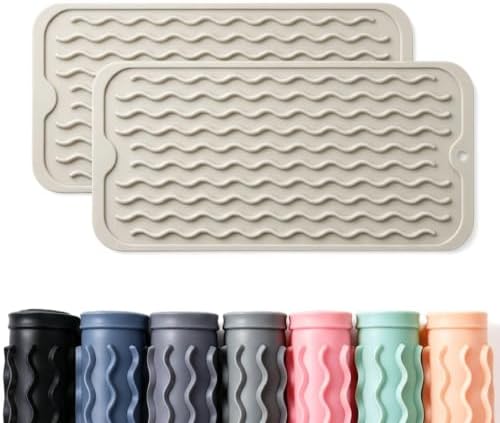 2 Pack Caketime Silicone Dish Drying Mat by CAKETIME