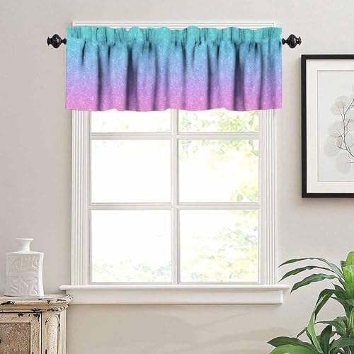 Fantasy Valances Curtains Princess Colorful Glitter Rainbow Pattern Window - Image 5