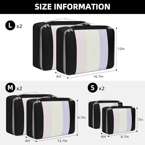 BAGAIL 6 Set/8 Set/10 Set Packing Cubes Various Sizes Packing Organizer - Image 3