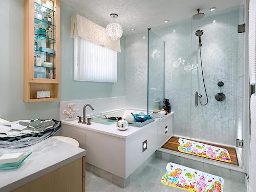 Non Slip Bath Mat for Inside Bath for Kids Girls and Boys, Cartoon Sea Animal - Image 5