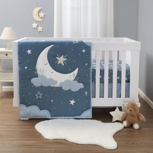 The Peanutshell 3 Piece Celestial Serenity Baby Crib Bedding Set Boy Nursery by ThePeanutshell