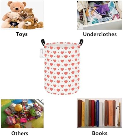 QUEENLALA Large Foldable Round Storage Basket Laundry Hamper - Image 3