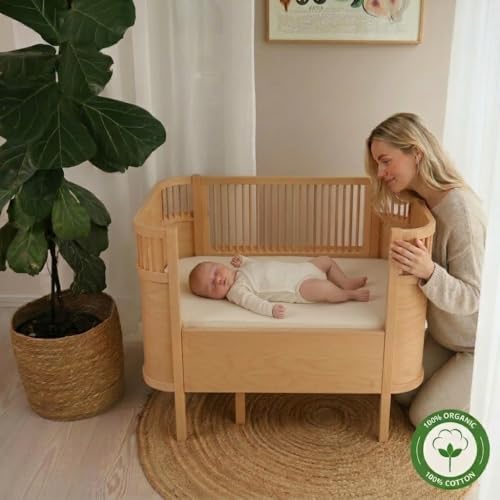 Crib Sheets, 100% Organic Cotton Muslin, Fitted 28"x52" Standard - Image 2