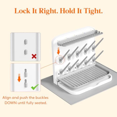 Lifewit 10-Hooks Baby Bottle Drying Rack - Image 3