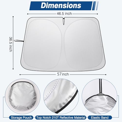 Car Windshield Sun Shade UV Reflector Foldable Front Window SUV - Image 3
