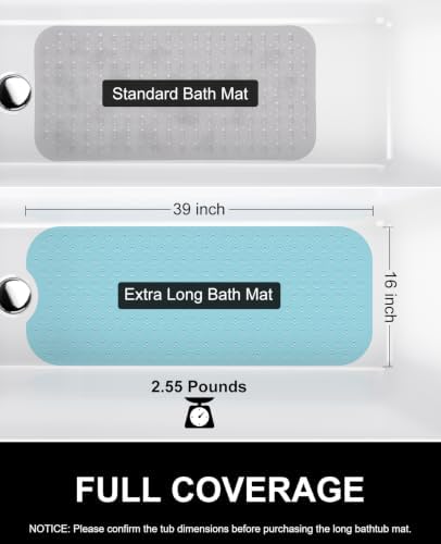 OTHWAY Bathtub Mat Non Slip, 39X16 inch Bath Mat - Image 5