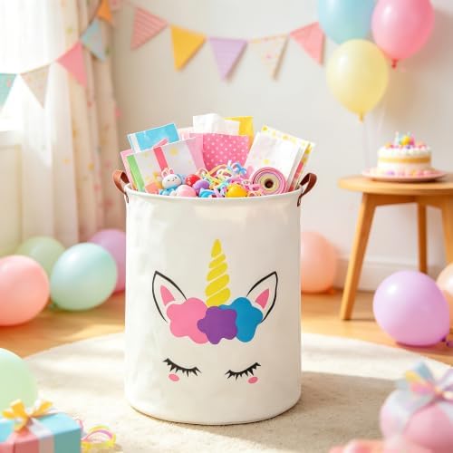 Foldable Waterproof Round Fabric Laundry Basket Home - Image 4