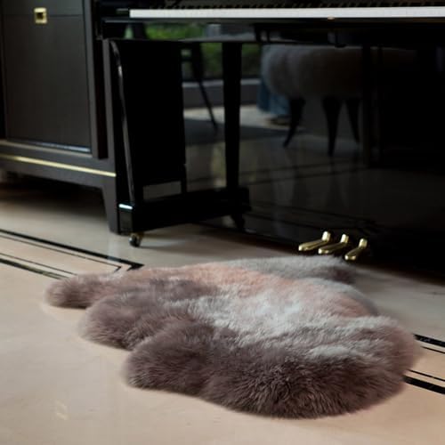 Genuine Real NZ Sheepskin Area Rug Fluffy Lambskin Fur Mushroom 2 x 3.2ft - Image 2