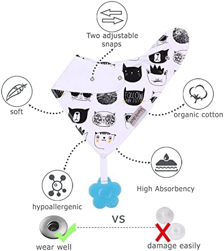 Baby Bandana Drool Bibs 6-Pack and Teething Toys 6-Pack Made - Image 6