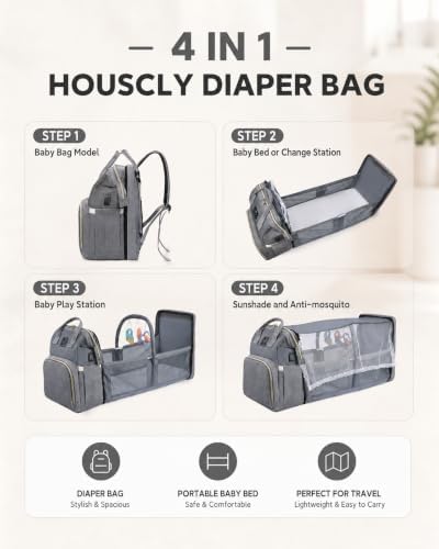 houscly Diaper Bag Backpack - Image 3