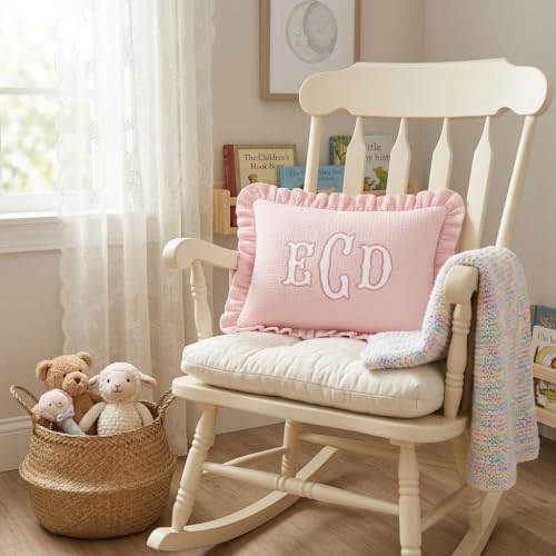 Custom Initials Muslin Pillow Cover, Monogram Pillow Covers, Personalized Name - Image 6
