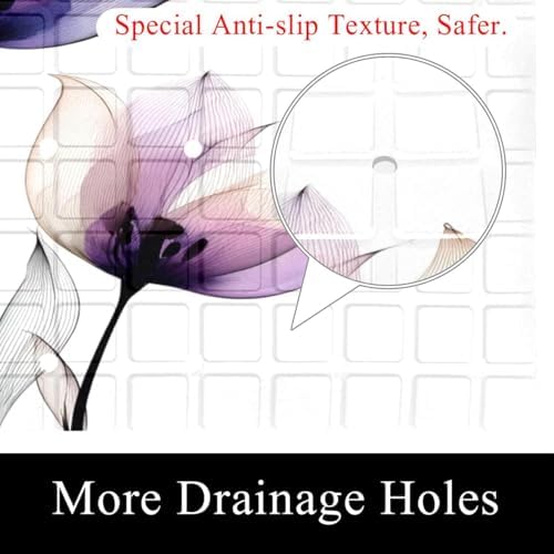Shower Mat Non Slip, 26.8 x 15.1 Inch Bathtub Mat - Image 2