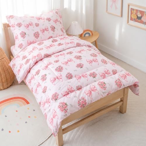 TinyPalsa 4-Piece Toddler Bedding Set, Toddler Bed Comforter Set by TinyPalsa