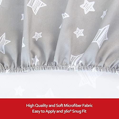 Pack and Play Sheets, 2 Pack Mini Crib Sheets, Stretchy Playard Fitted Sheet - Image 4