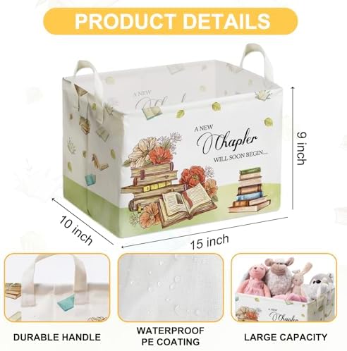 Book Theme Foldable Storage Basket - Image 2