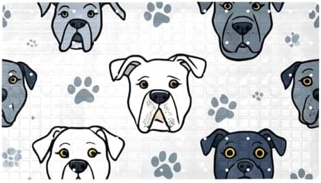 Shower Mat Non Slip, Dogs Head Paw Anti Slip Bath Mat by Anna+Cowper
