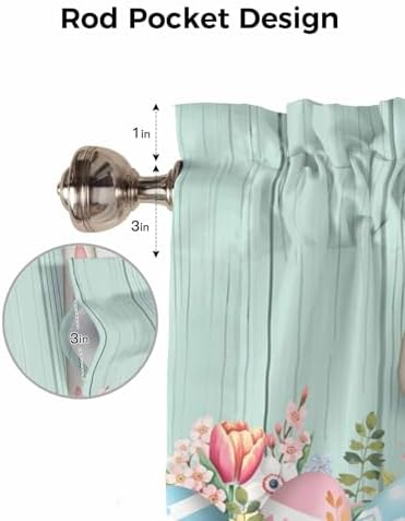 Happy Easter Valances Kitchen Curtains - Image 7