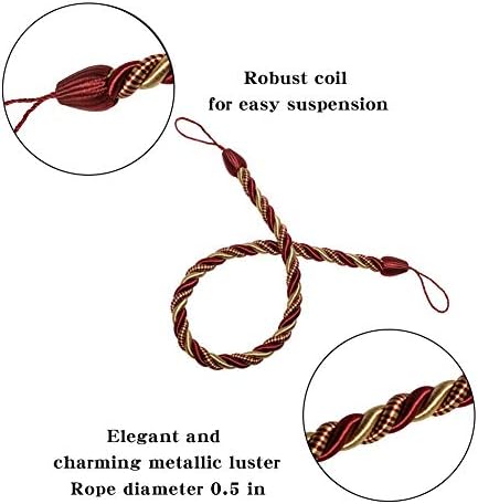 BEL AVENIR Curtain Tiebacks Ropes Tie-Backs, Handmade Holdbacks - Image 2