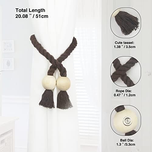 Magnetic Curtain Tiebacks Decorative Tie Back Drapes Holdbacks Nieffeiy - Image 3