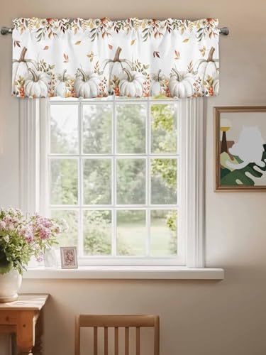 Vandarllin Fall Floral Leaves Kitchen Curtains Valances - Image 3