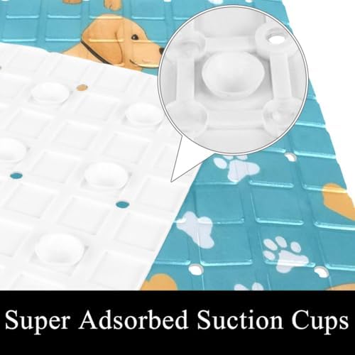 Bathtub Mat Non Slip 26.8x15.1In, Dogs Bath Mat - Image 3