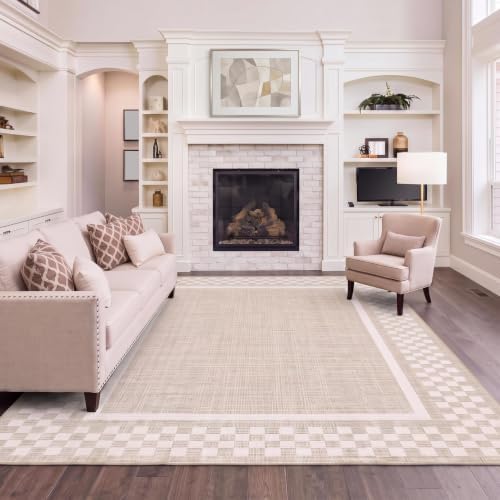 GarveeHome 5x7 Washable Area Rug Checkered Rug - Image 2