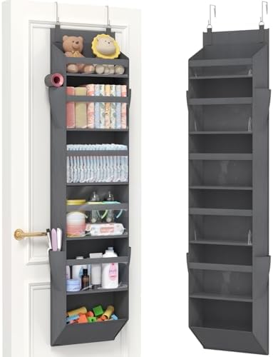 Lifewit 1 Pack Over the Door Organizer 6 Section Hanging Storage, Dark Gray by Lifewit