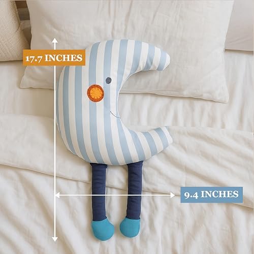 Crescent Moon Pillow – Boho Nursery Decor & Celestial Room Accent – Handmade - Image 3