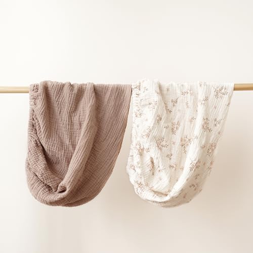 Konssy 100% Cotton Muslin Changing Pad Cover 2 Pack - Image 6