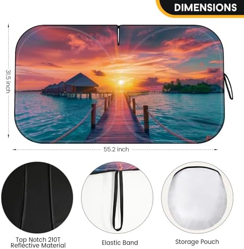 Car Windshield Sun Shade Foldable Reflector Sunshade - Image 3