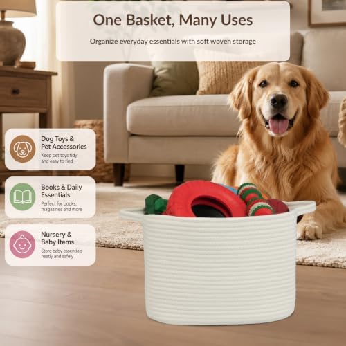 XUANGUO Woven Cotton Rope Storage Basket - Image 4
