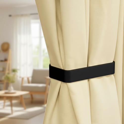 Grevosea 2 Pack Adhesive Curtain Holdbacks No Drill Curtain Tiebacks Curtain - Image 6