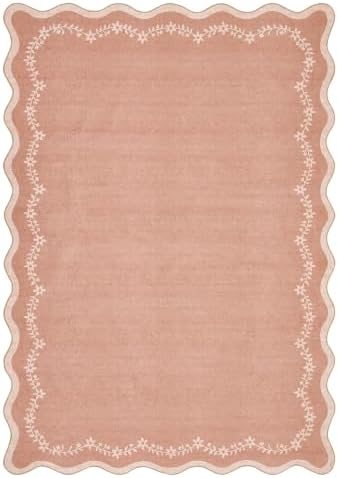 GarveeHome 6x9 Scalloped Area Rug Soft Washable Rug by GarveeHome